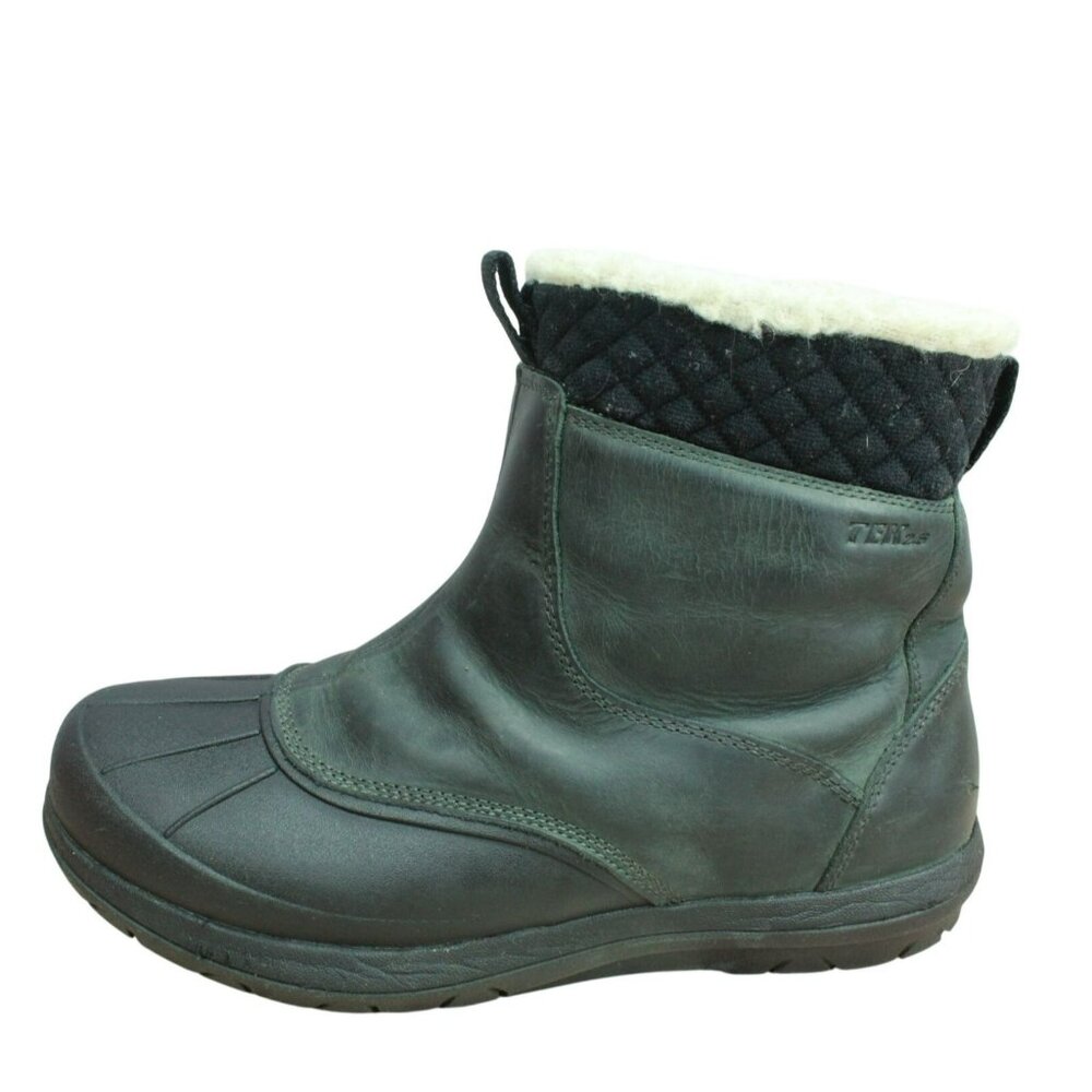 LL Bean Storm Chaser Black Leather Waterproof Insulated Duck Boots Size 10 M